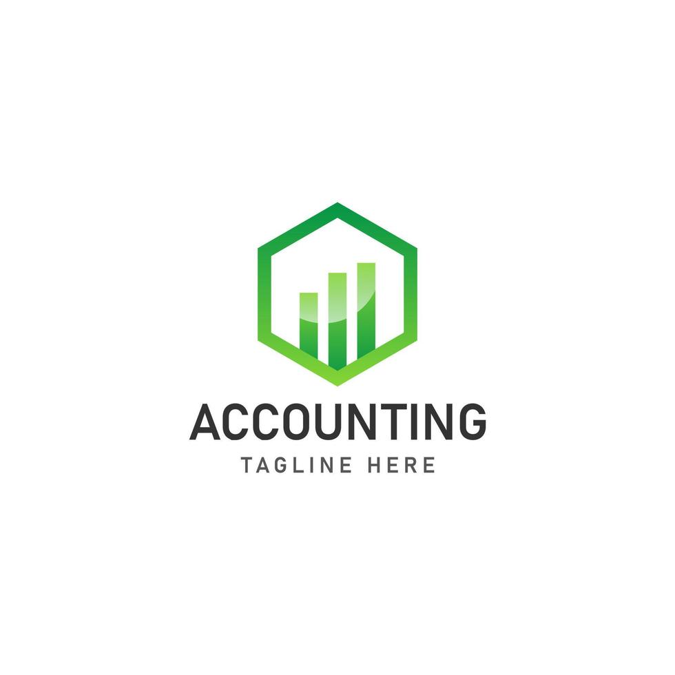 business accounting logo icon design vector