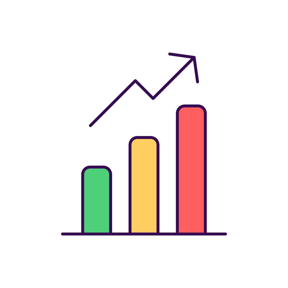 Bar chart logo icon sign symbol design vector