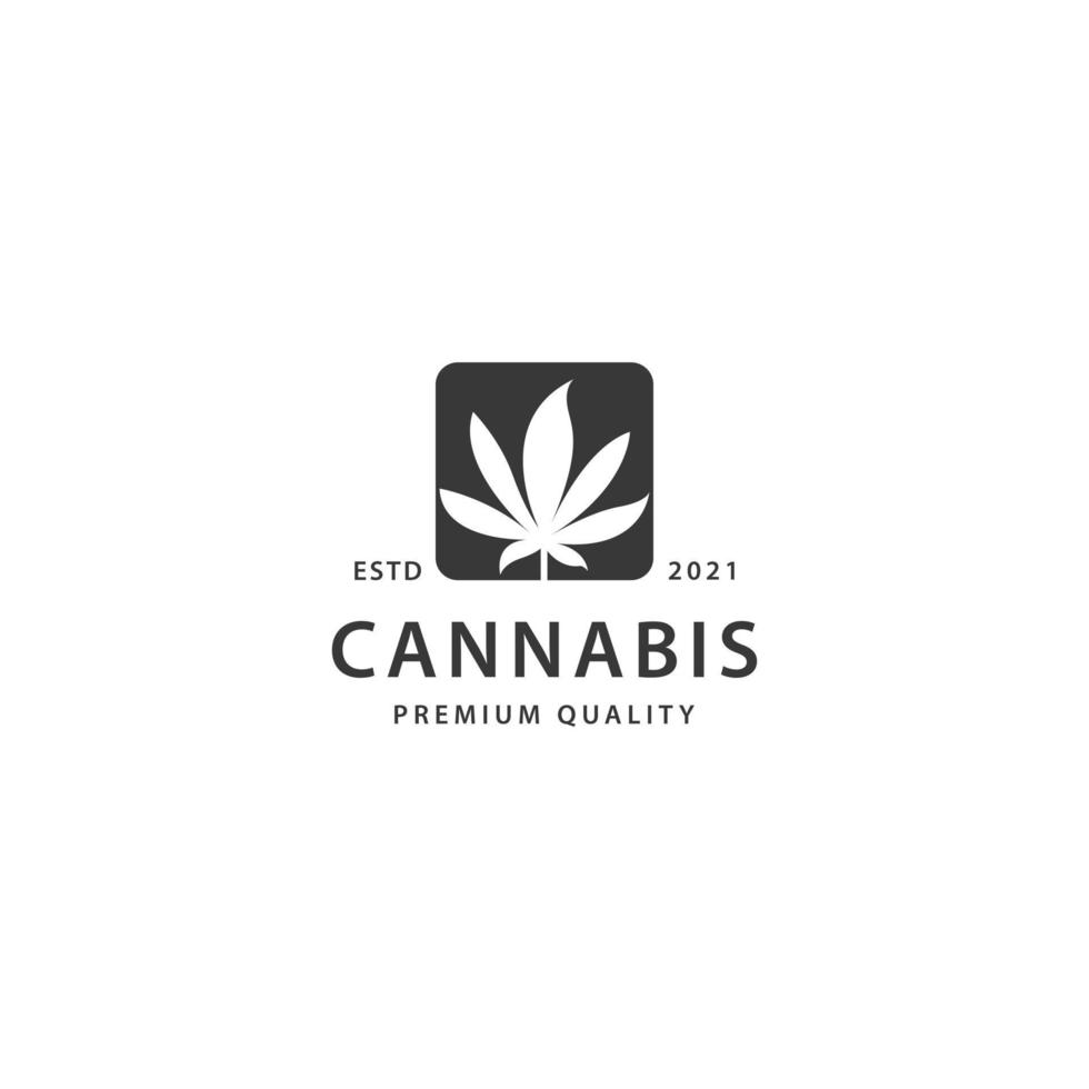 diseño de símbolo de signo de icono de logotipo de cannabis vector