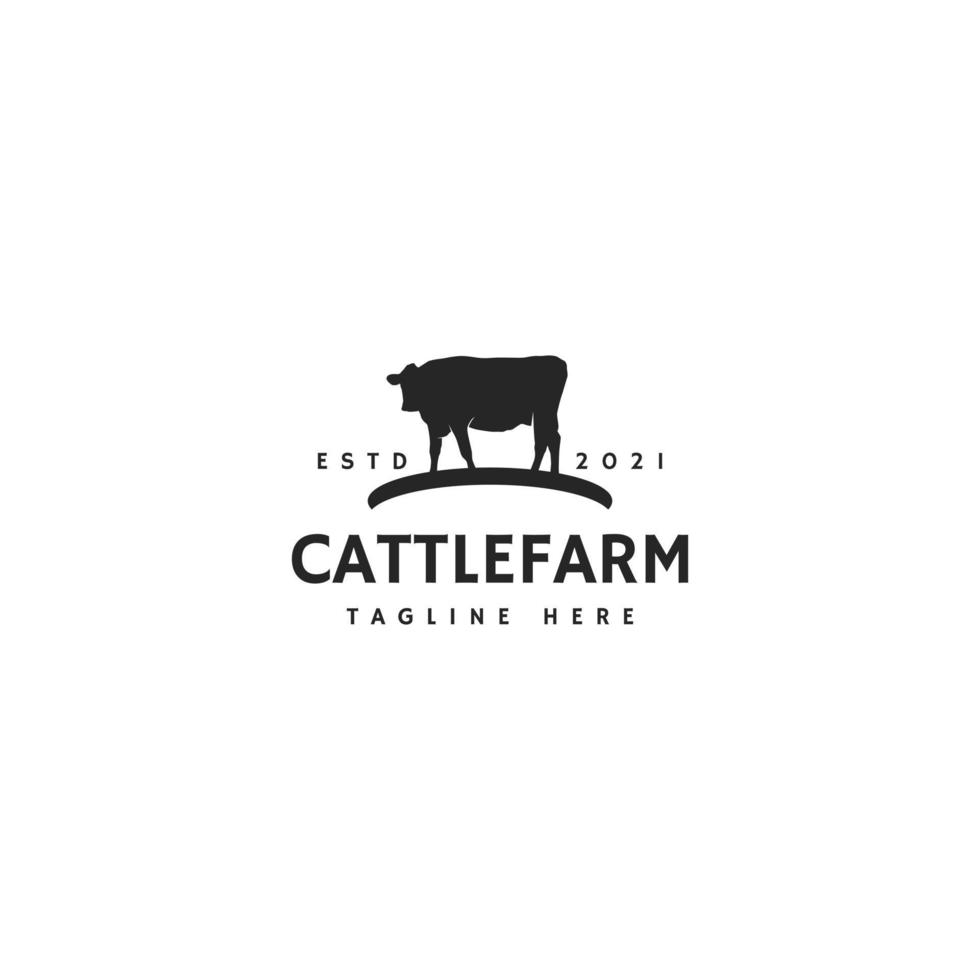 cattle farm logo icon sign symbol design vector