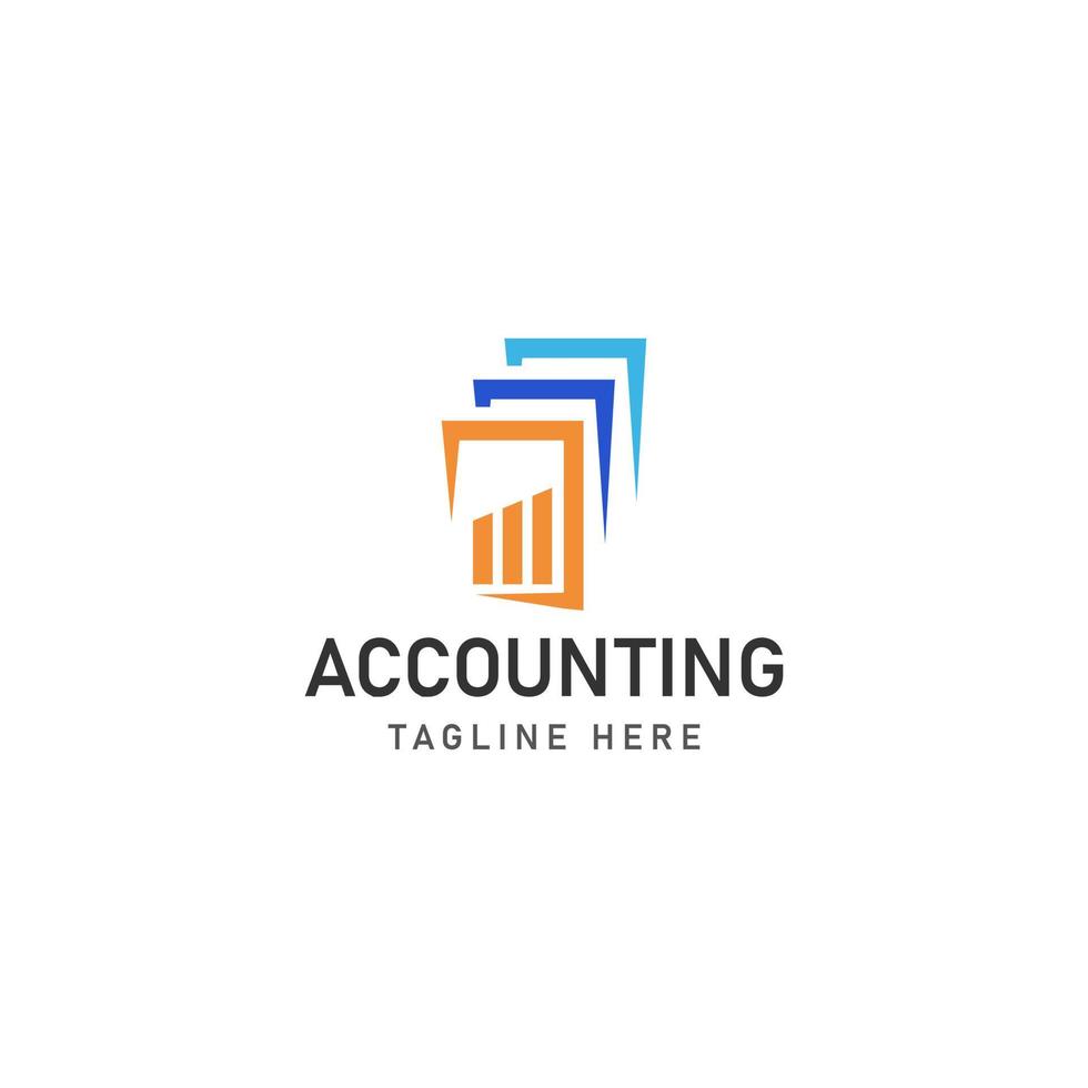 business accounting logo icon design vector