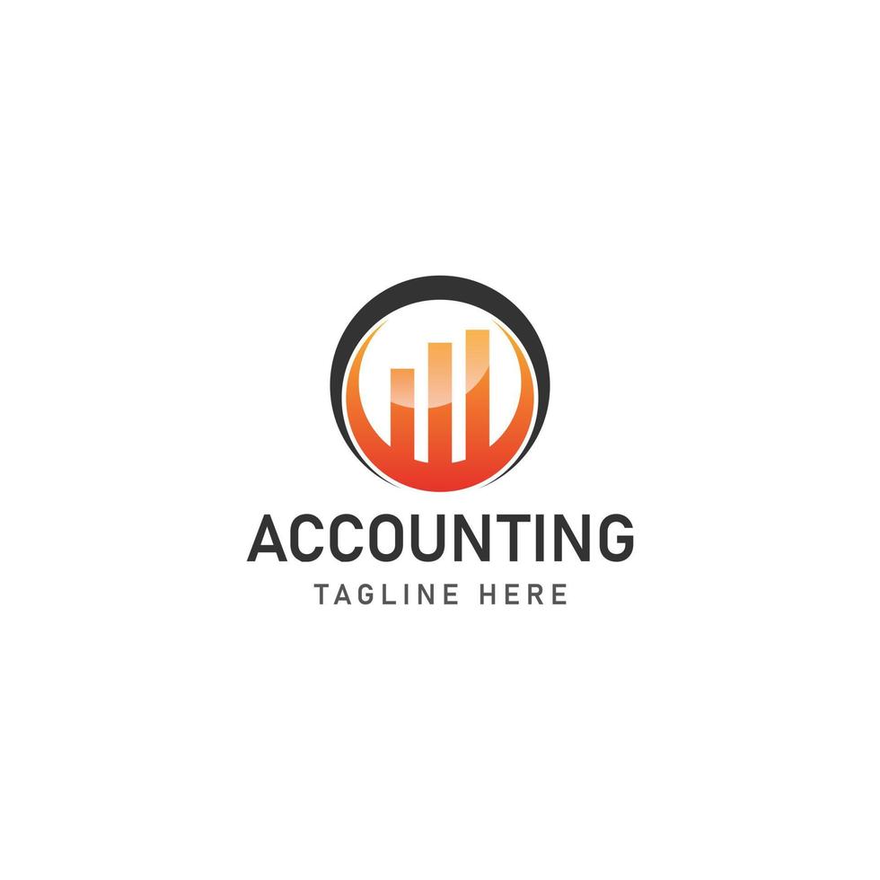 business accounting logo icon design vector