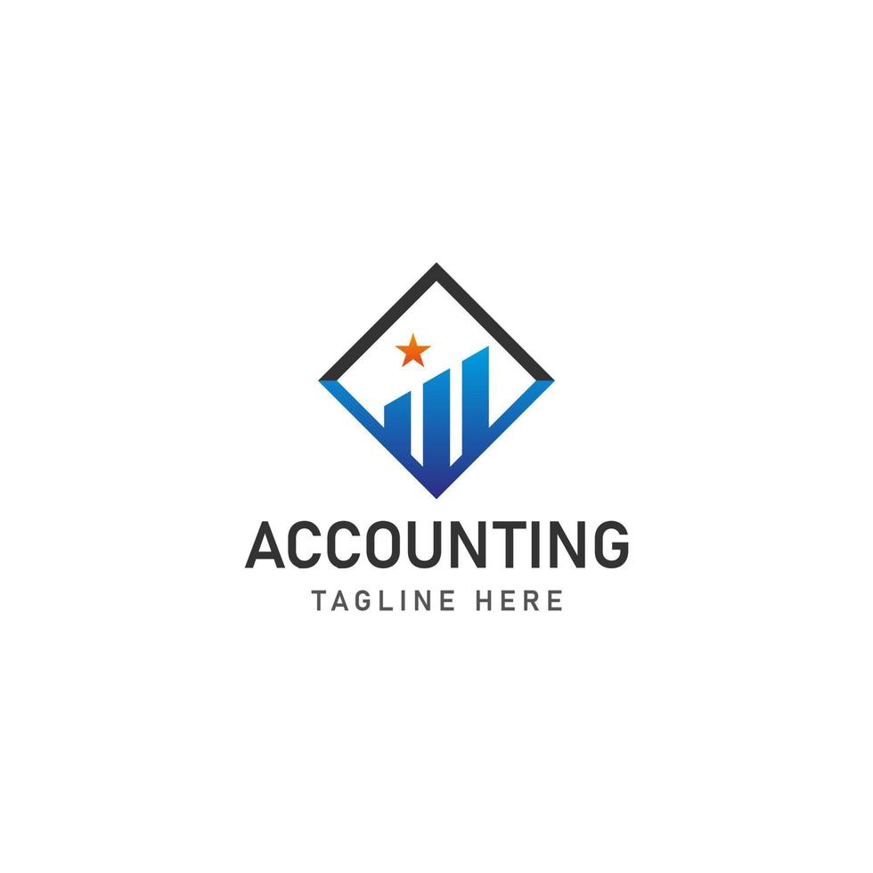 business accounting logo icon design vector