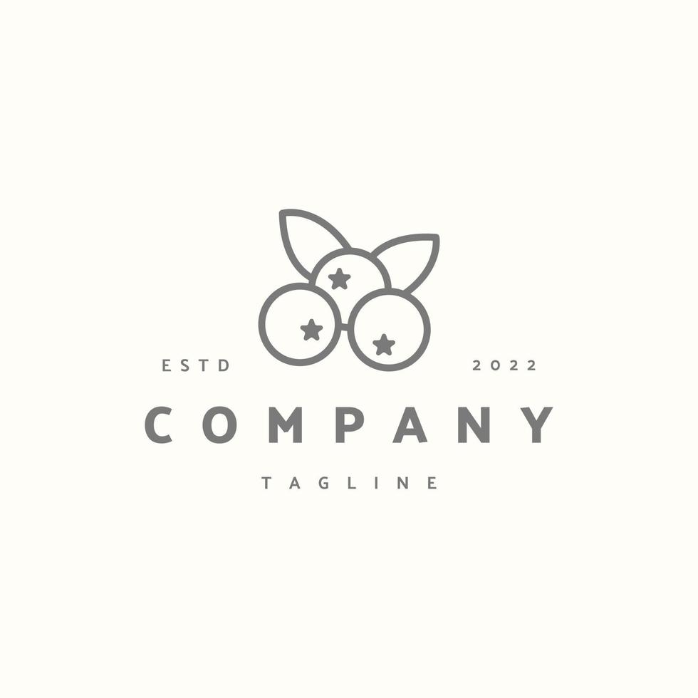 Blueberries premium icon sign symbol. Hipster vintage vector