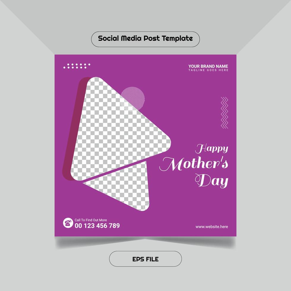 Mother's Day Social Media Post Template Free Vector