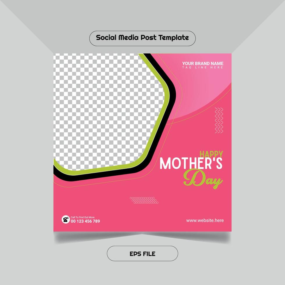 Mother's Day Social Media Post Template Free Vector