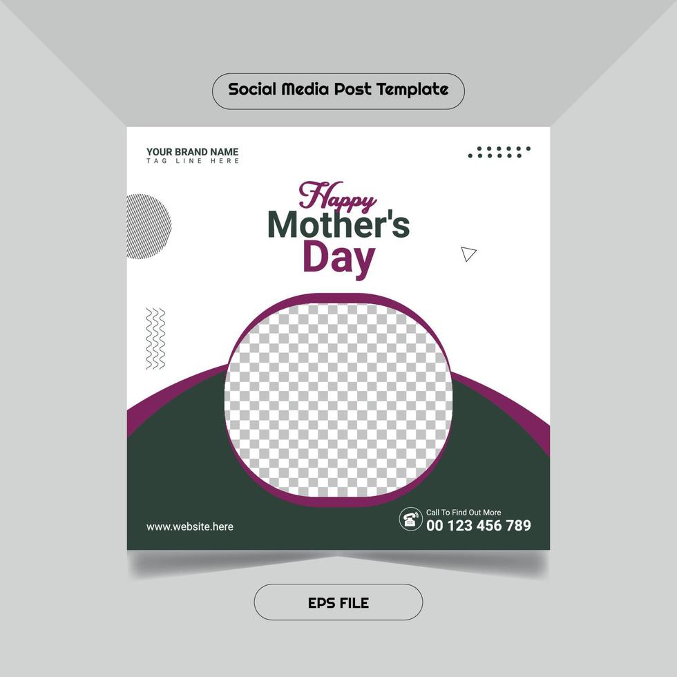 Mother's Day Social Media Post Template Free Vector