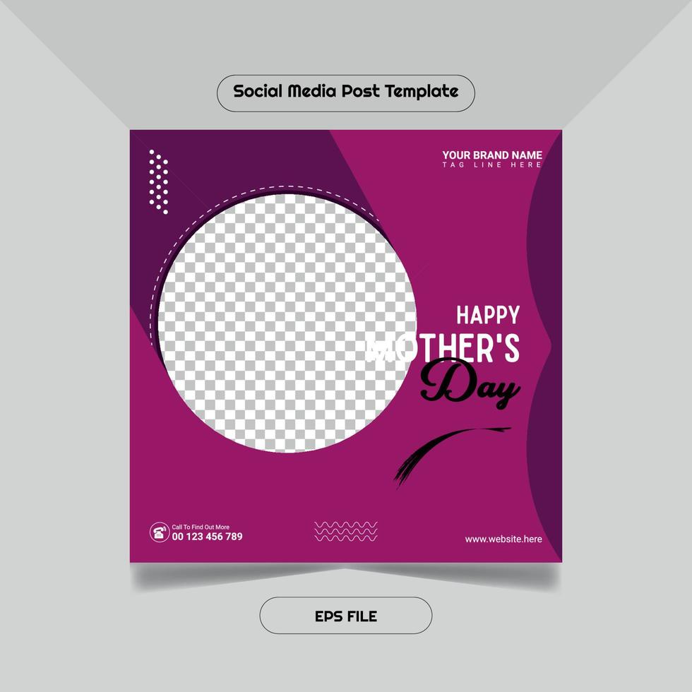 Mother's Day Social Media Post Template Free Vector