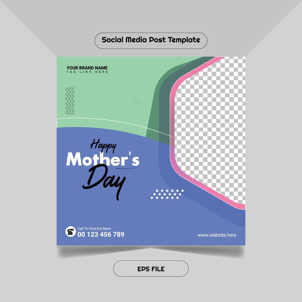 plantilla de publicación de redes sociales del día de la madre vector gratis