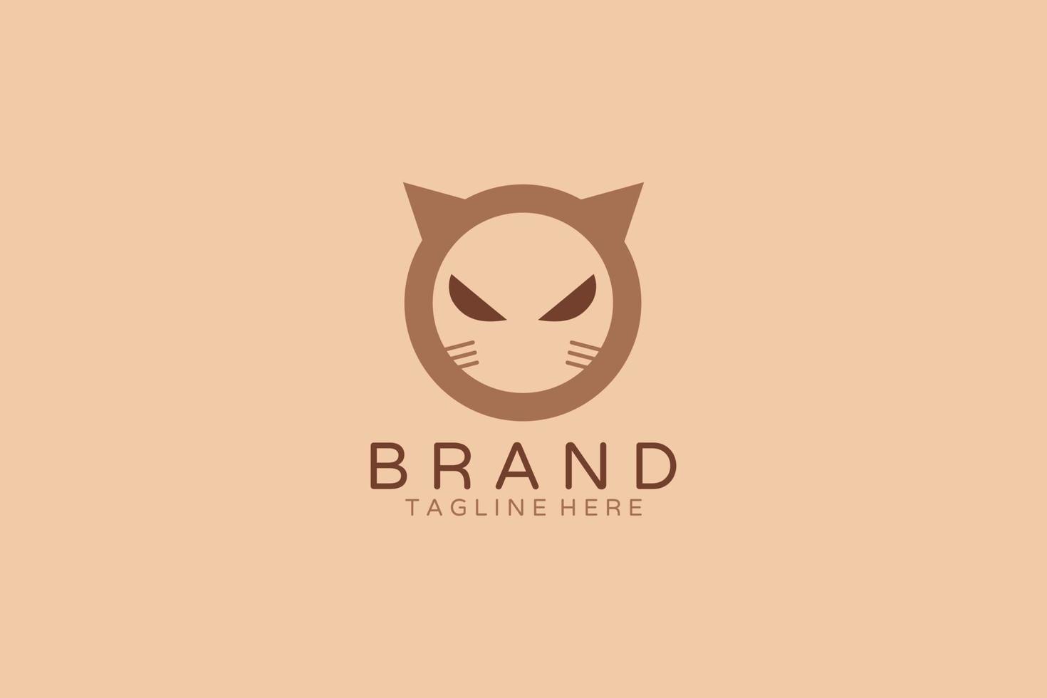 Letter O Cat Logo Design Template vector