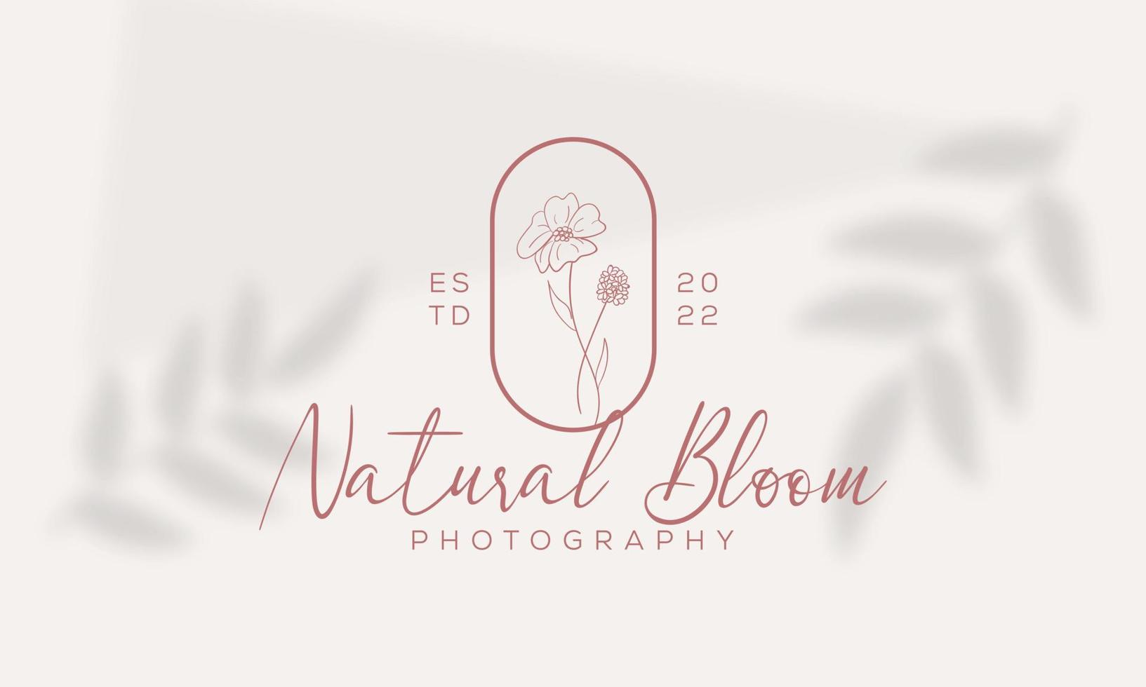 logotipo dibujado a mano con elementos florales botánicos con flores silvestres y hojas. logo para spa y salón de belleza, boutique, tienda orgánica, boda, diseñador floral, interior, fotografía, cosmética. vector