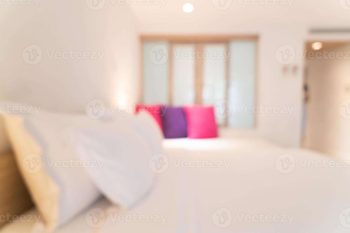 abstract blur bedroom for background photo