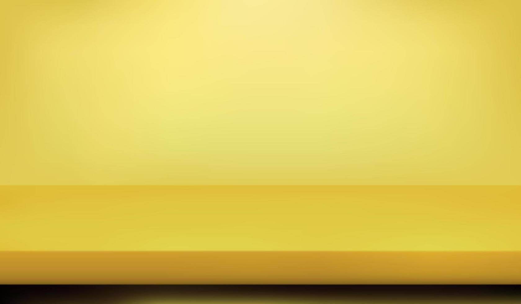 Empty room with yellow background vector