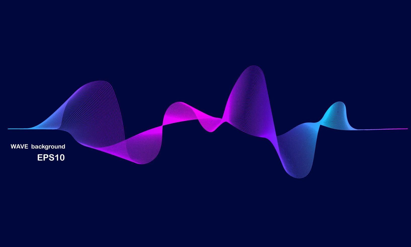 abstract  wave dark blue background vector