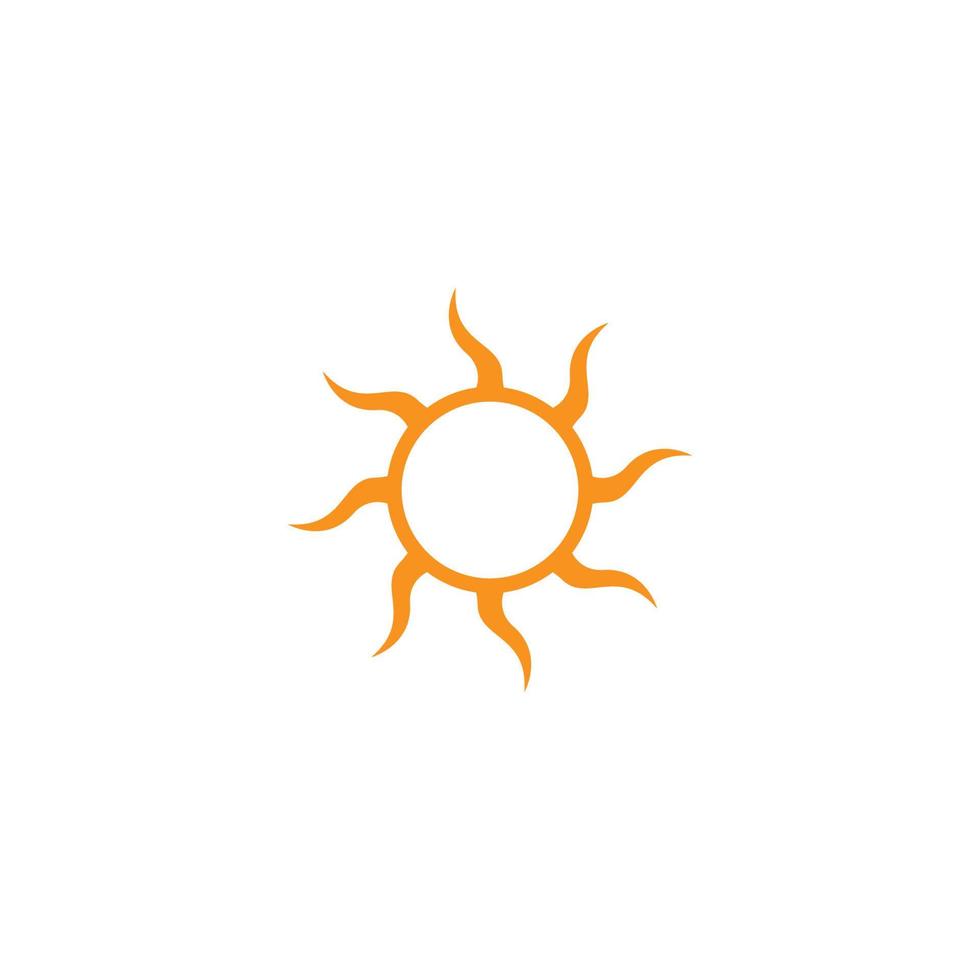 Sun logo icon flat design vector template
