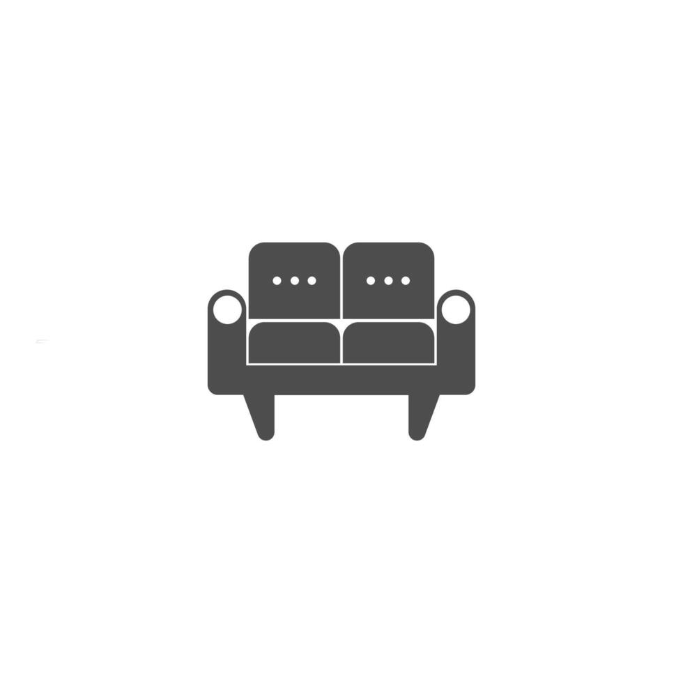 muebles logo icono vector diseño plano