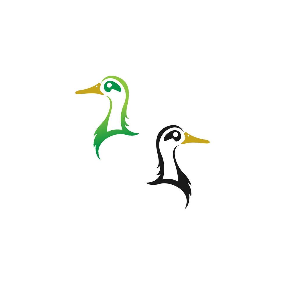 ilustración de plantilla de concepto de diseño de logotipo de icono de pato vector