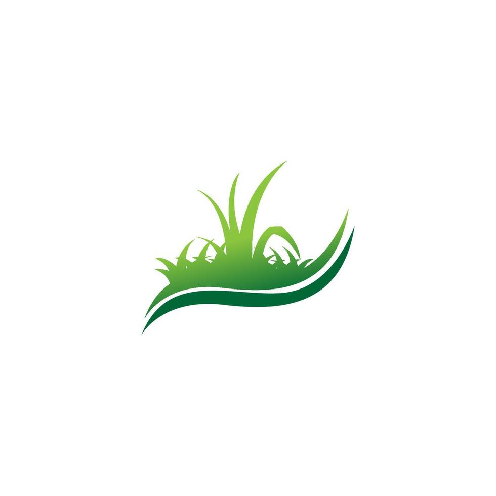 Natural Grass icon logo design vector template