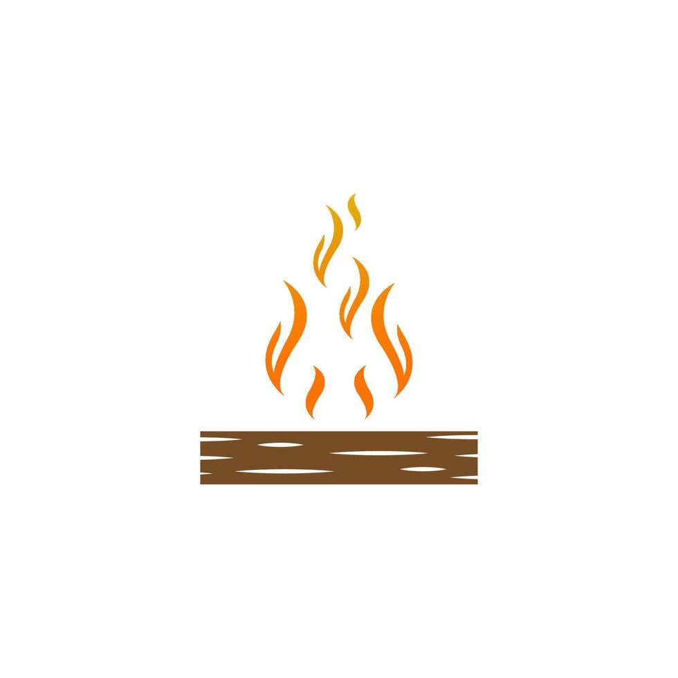 Flame, fire icon logo design vector template