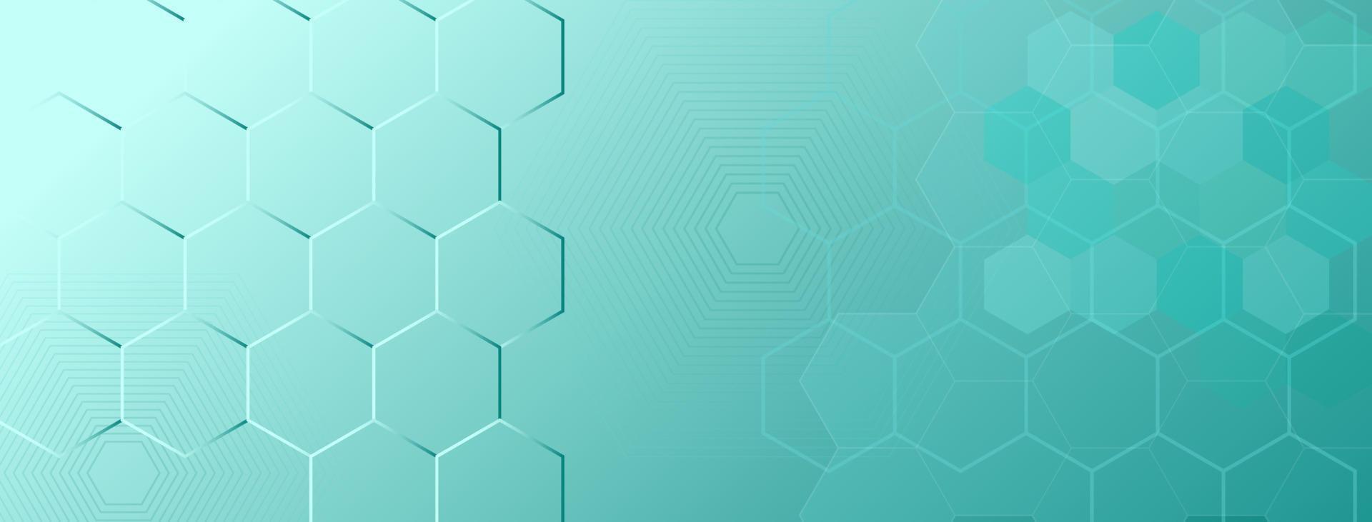 fondo de banner médico con formas hexagonales vector