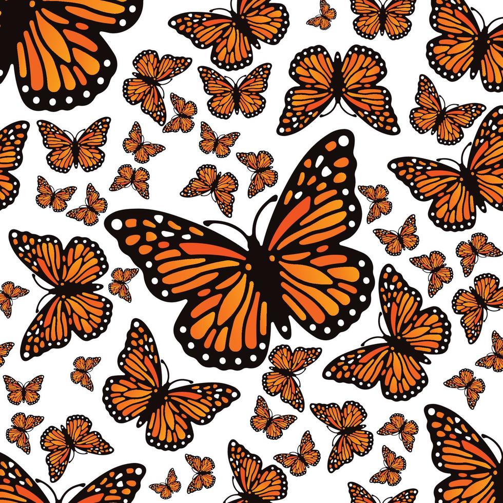 seamless pattern with butterflies vector