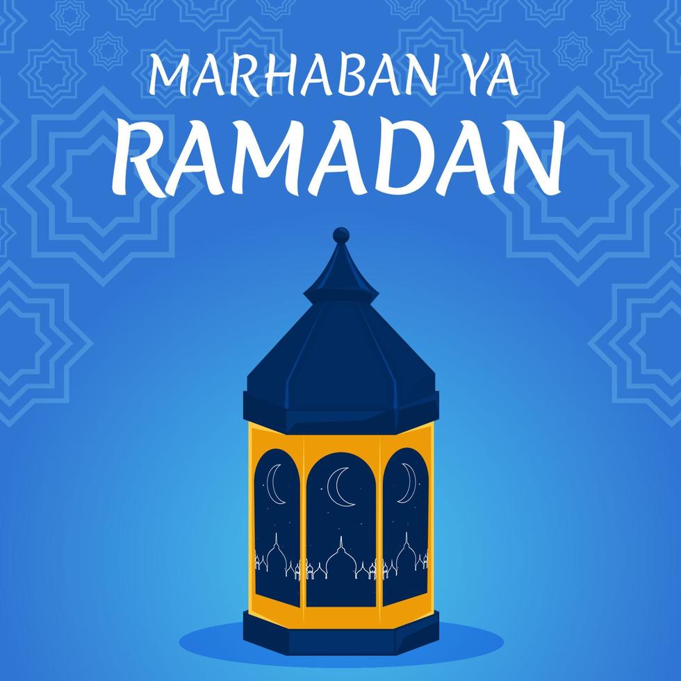 marhaban ya ramadán vector de fondo