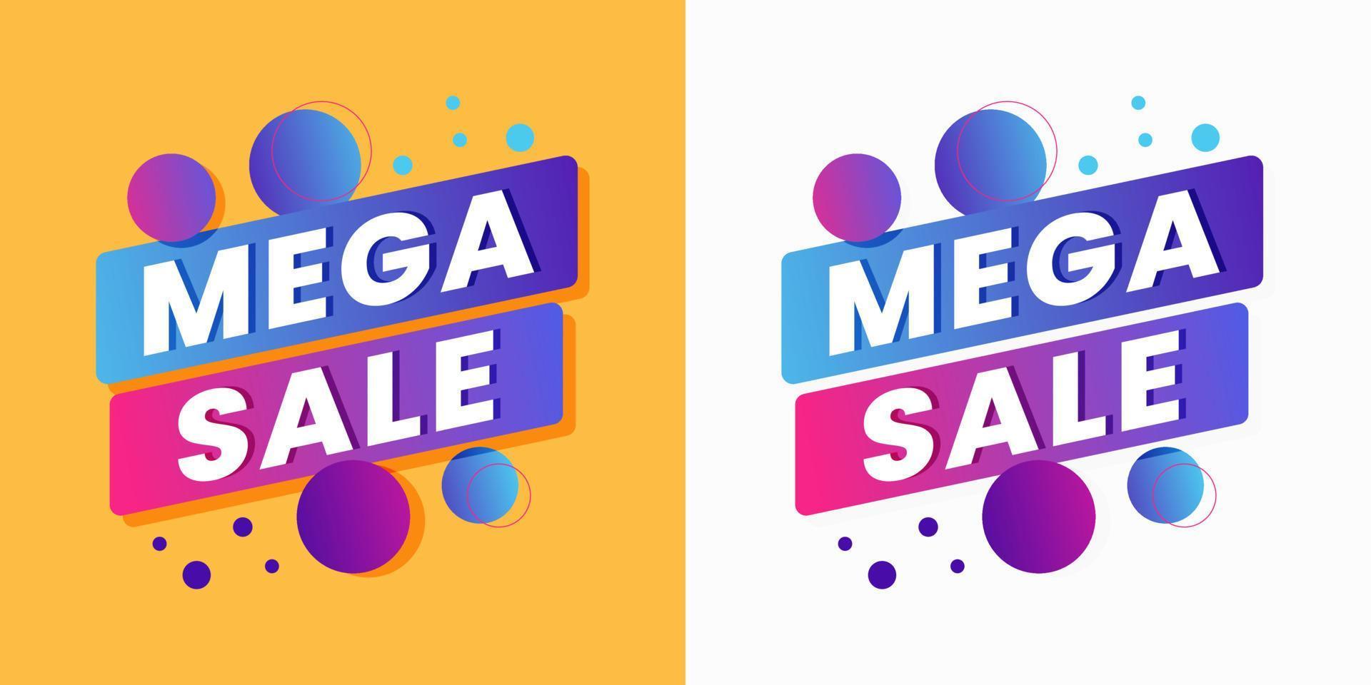 Mega sale label or banner design concept for your sales promotion vector