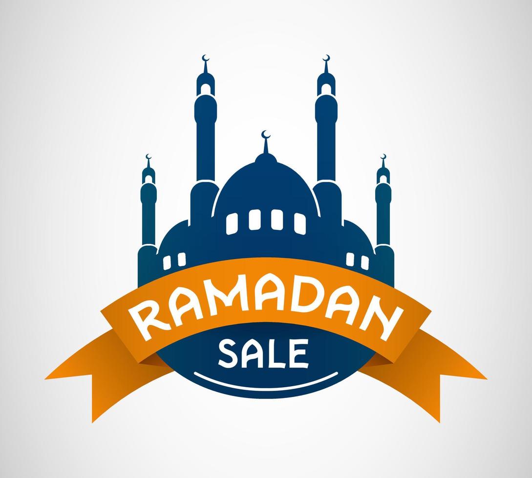 Ramadan sale label composition. Can be used in any media, cards, templates, banners, etc. vector