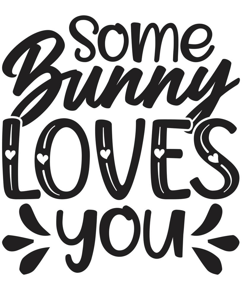Bunny Easter T-shirt Design vector