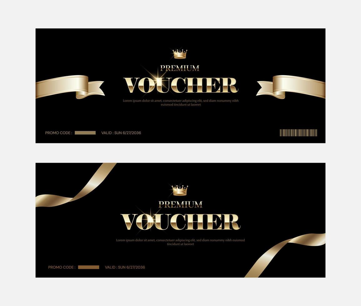 Luxury voucher and vip coupon backgrounds vector