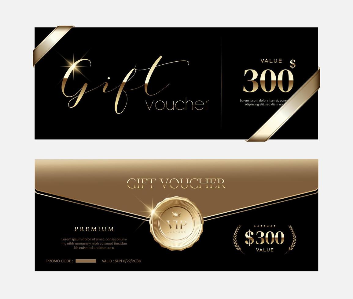 Luxury voucher and vip coupon backgrounds vector