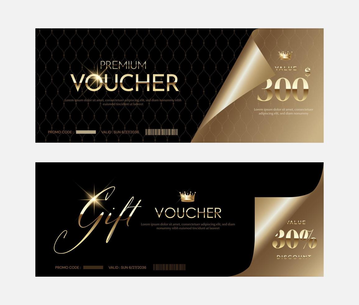 Luxury voucher and vip coupon backgrounds vector