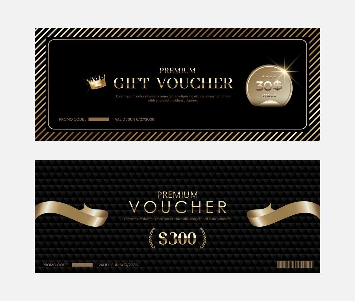 Luxury voucher and vip coupon backgrounds vector