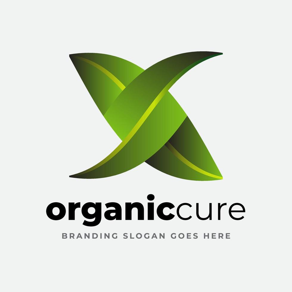 cura orgánica - x logo vector