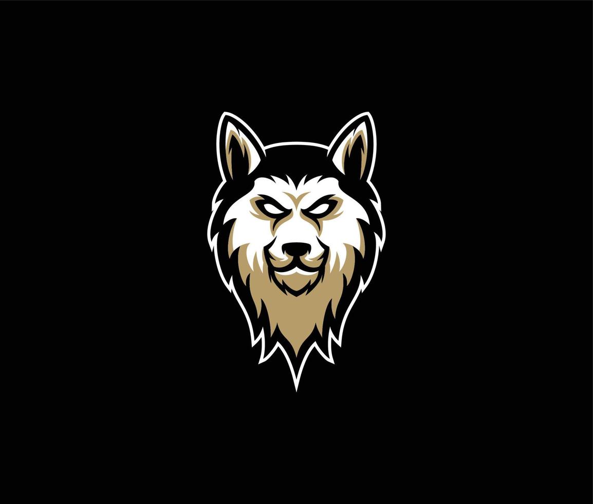 Husky head vector illustration