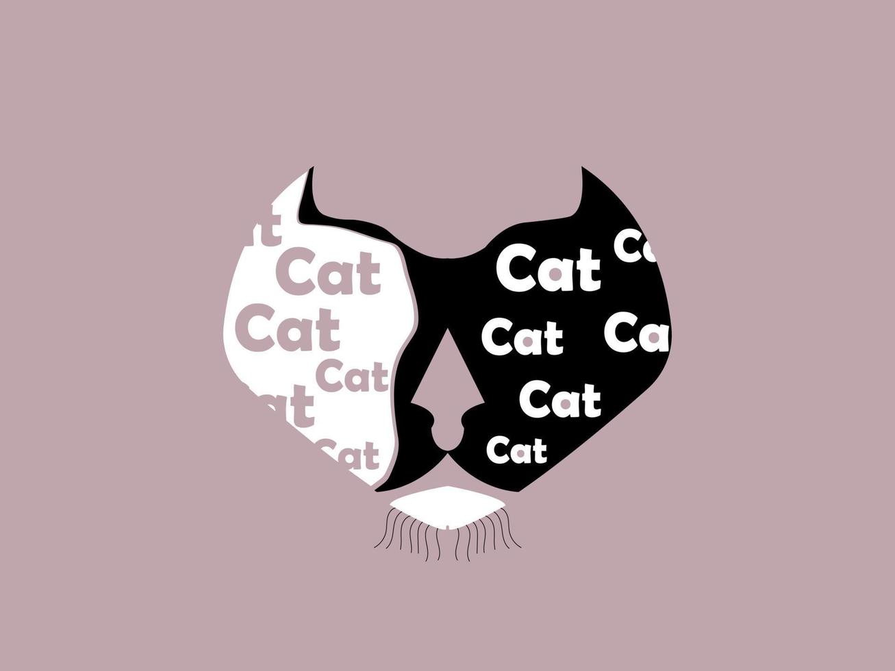 descarga gratuita de plantilla de vector de cara de gato