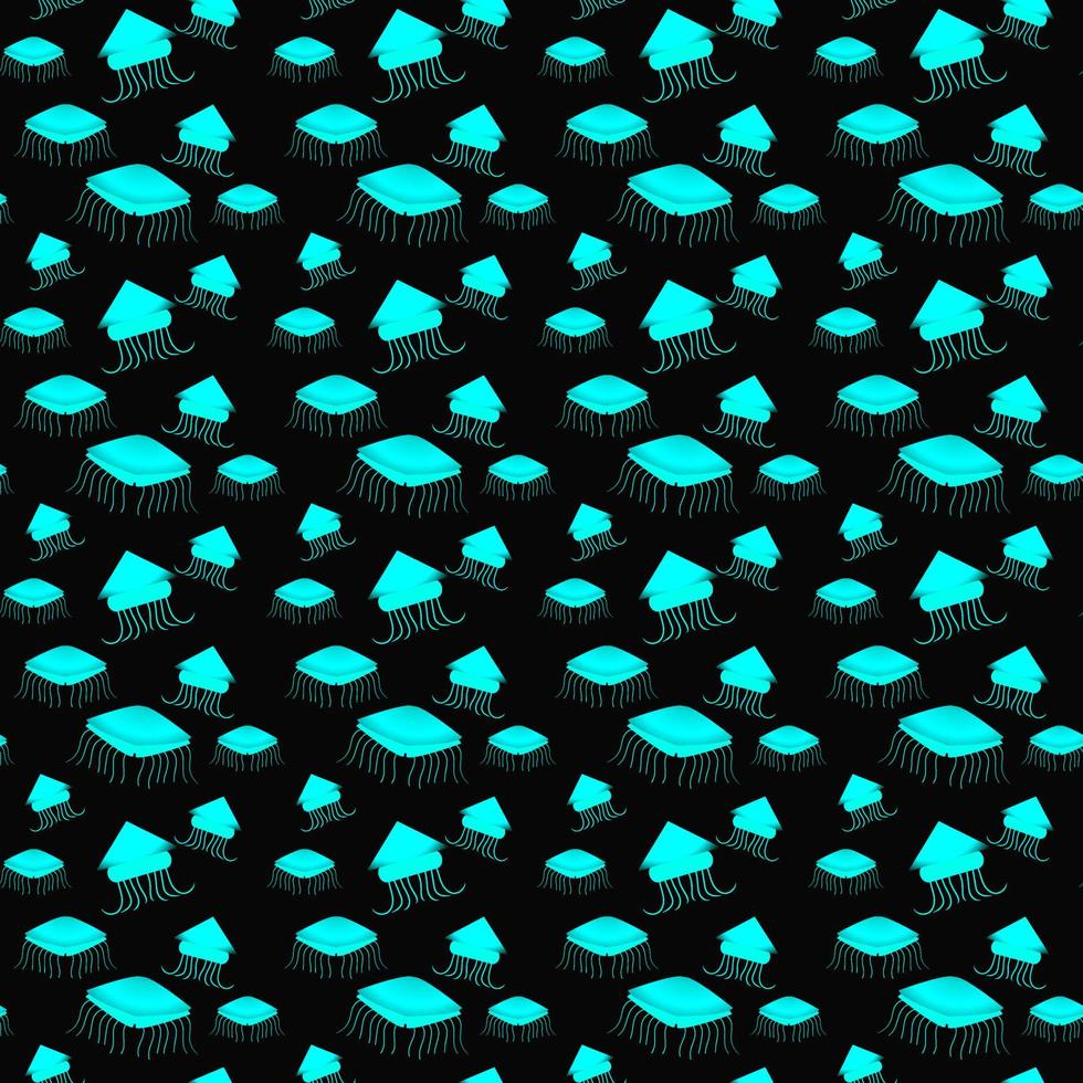Modern Jellyfish Pattern Design vector