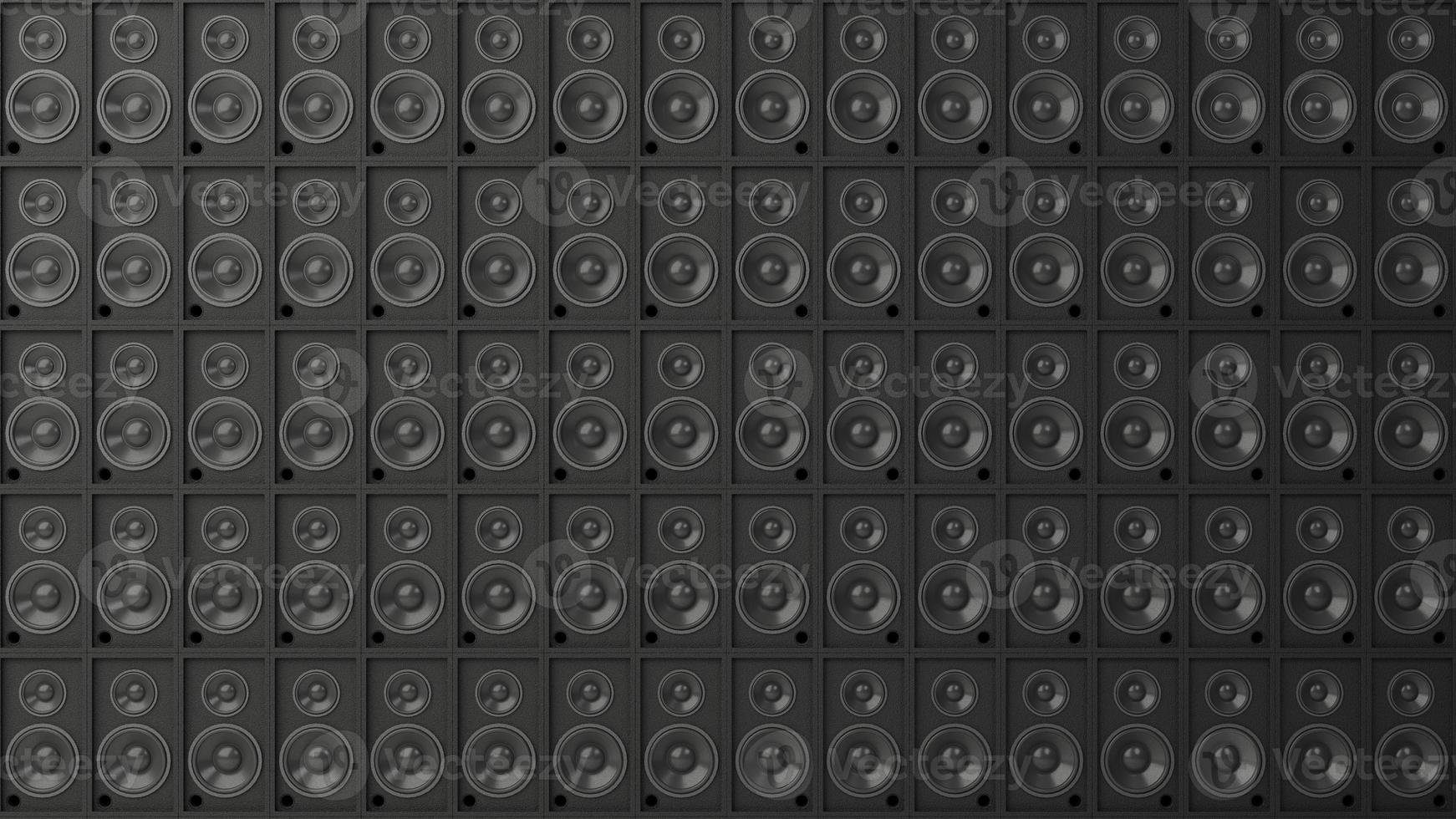 Music art concept speaker system dark light cyber light blue and pink , work space or backgroung art. 3D rendering. photo