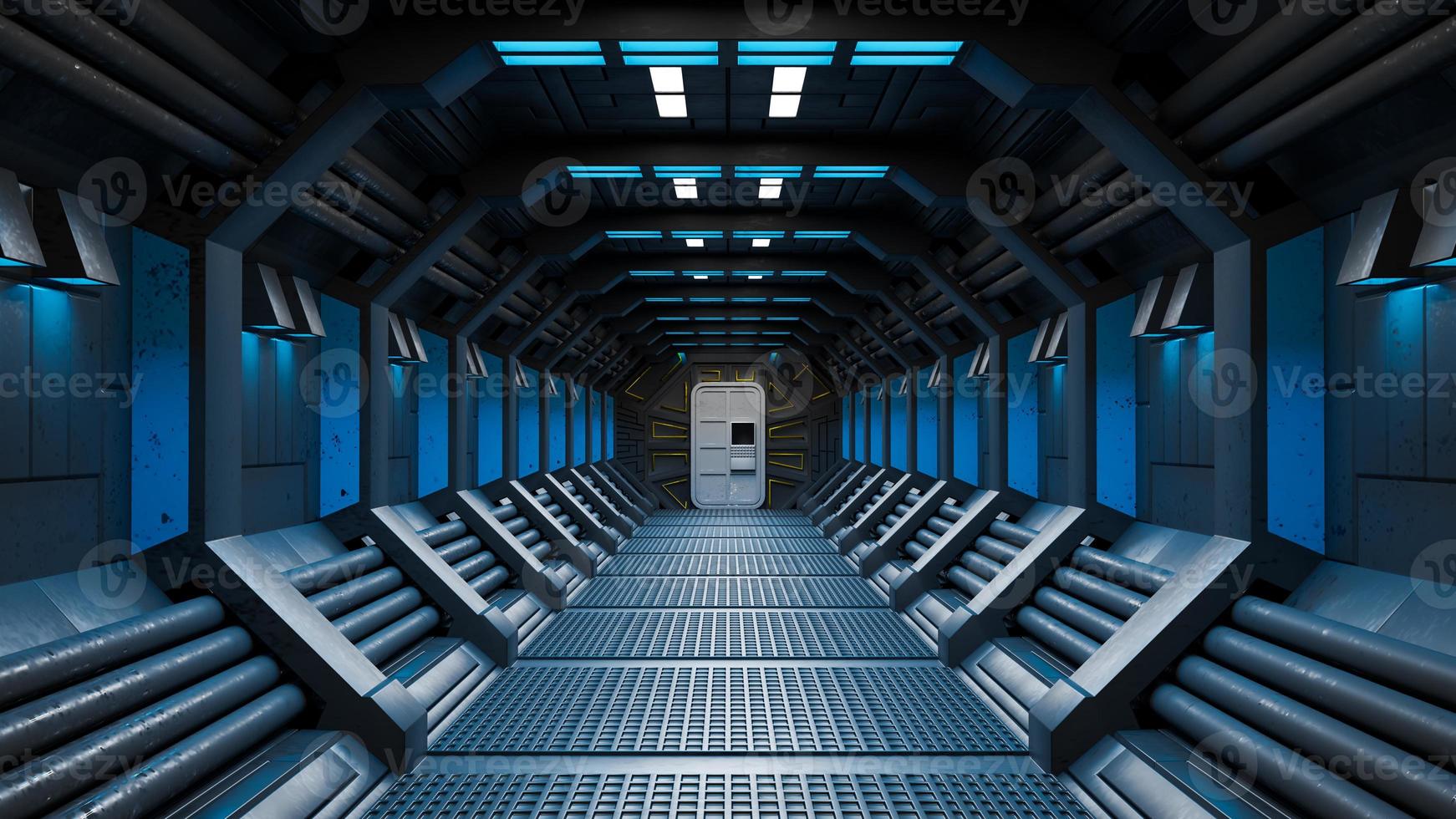 Spaceship Corridor is a stock motion graphics video that shows the interior of a moving spaceship.3D rendering photo