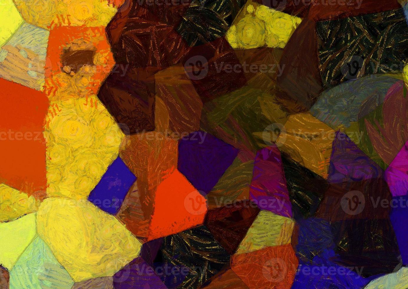 Abstract oil painting background Impressionist style illustrated to create designs. photo