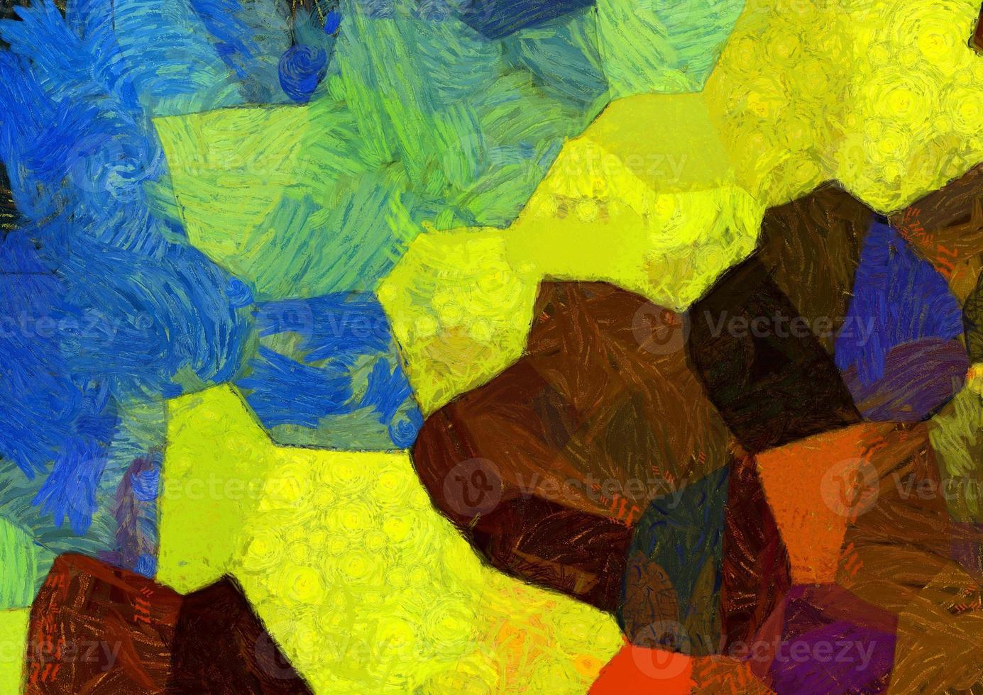 Abstract oil painting background Impressionist style illustrated to create designs. photo