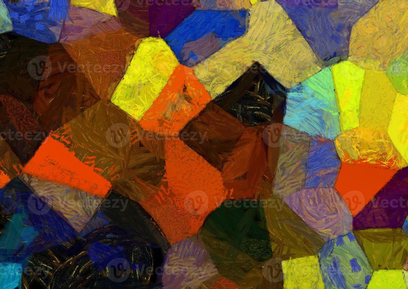 Abstract oil painting background Impressionist style illustrated to create designs. photo