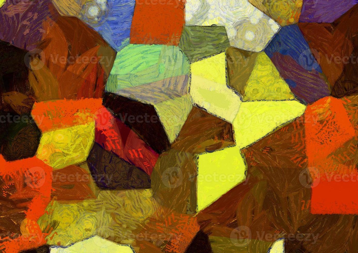 Abstract oil painting background Impressionist style illustrated to create designs. photo