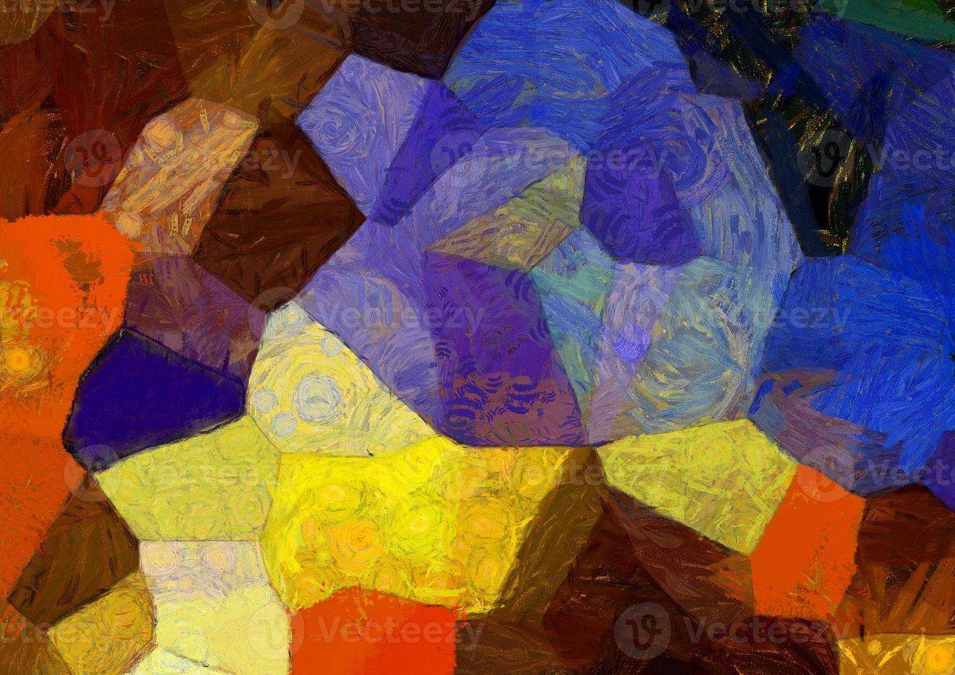 Abstract oil painting background Impressionist style illustrated to create designs. photo