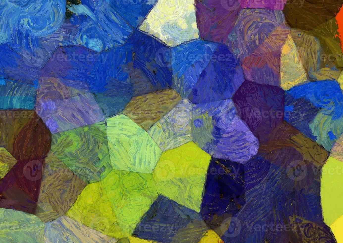 Abstract oil painting background Impressionist style illustrated to create designs. photo