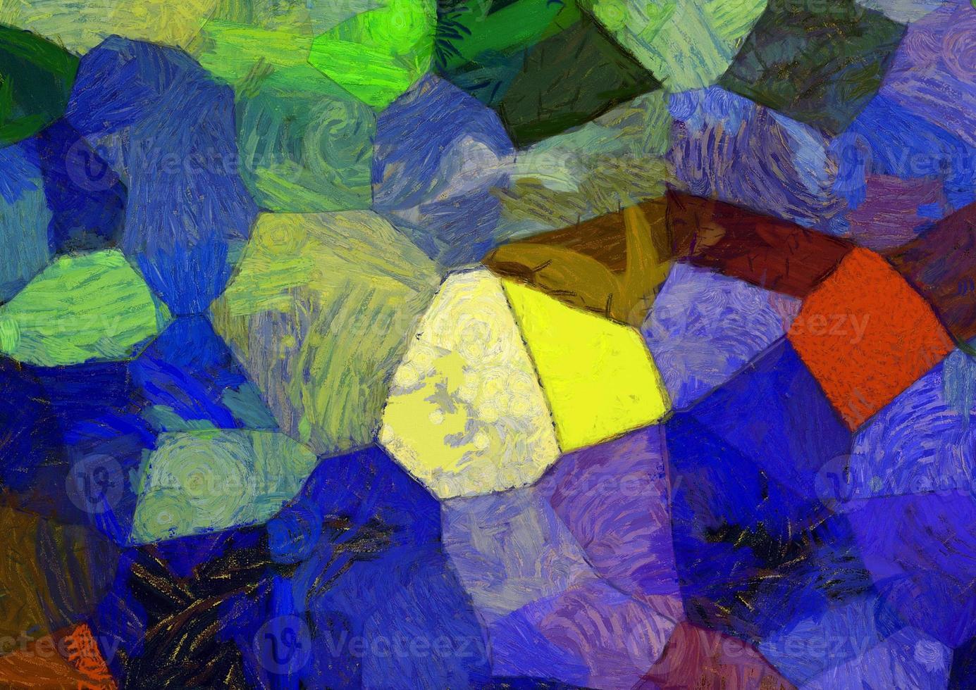 Abstract oil painting background Impressionist style illustrated to create designs. photo