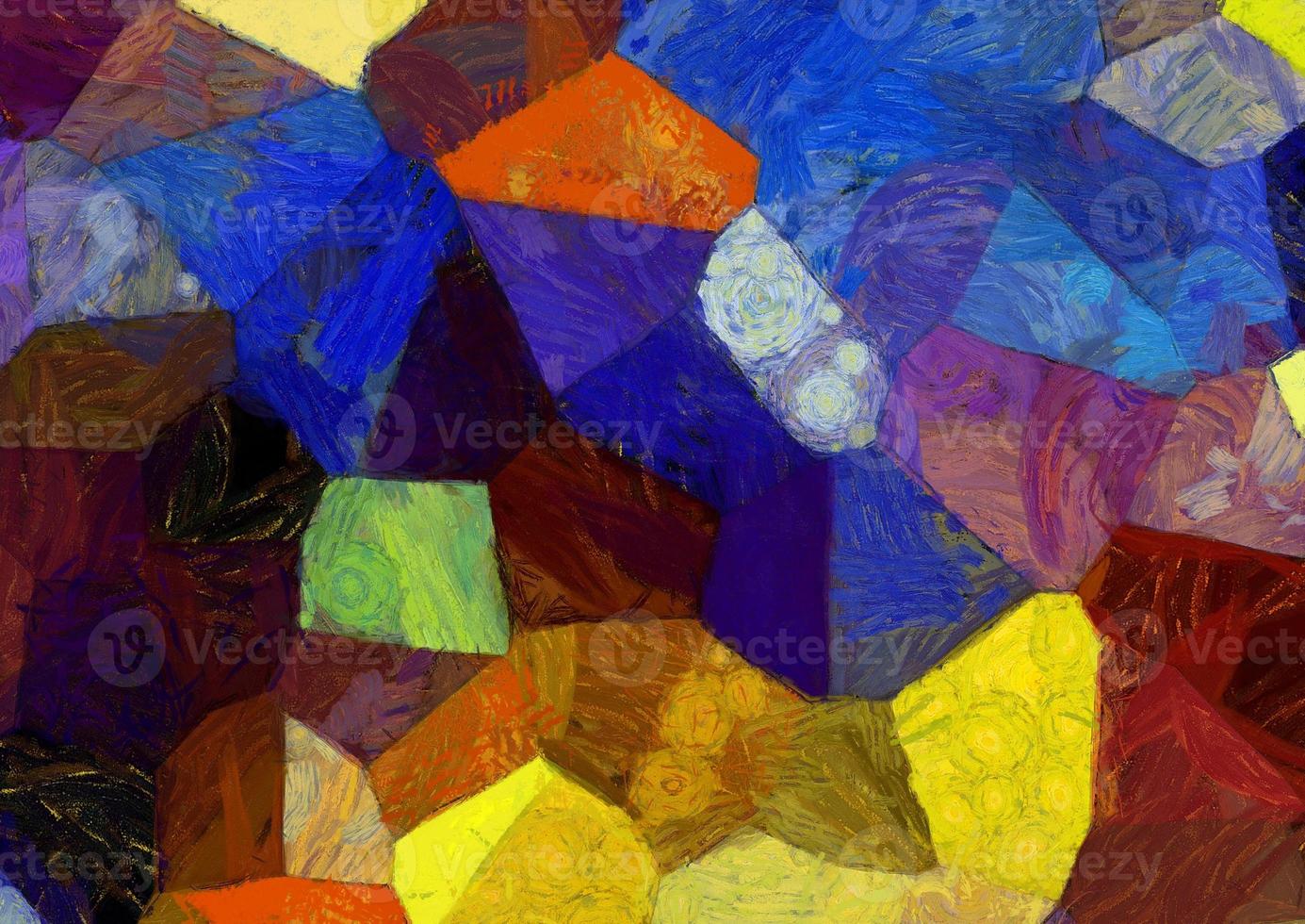 Abstract oil painting background Impressionist style illustrated to create designs. photo