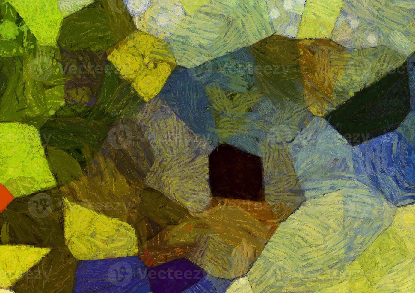 Abstract oil painting background Impressionist style illustrated to create designs. photo