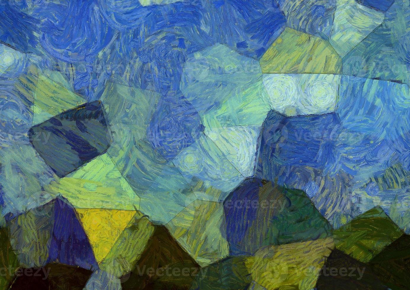 Abstract oil painting background Impressionist style illustrated to create designs. photo
