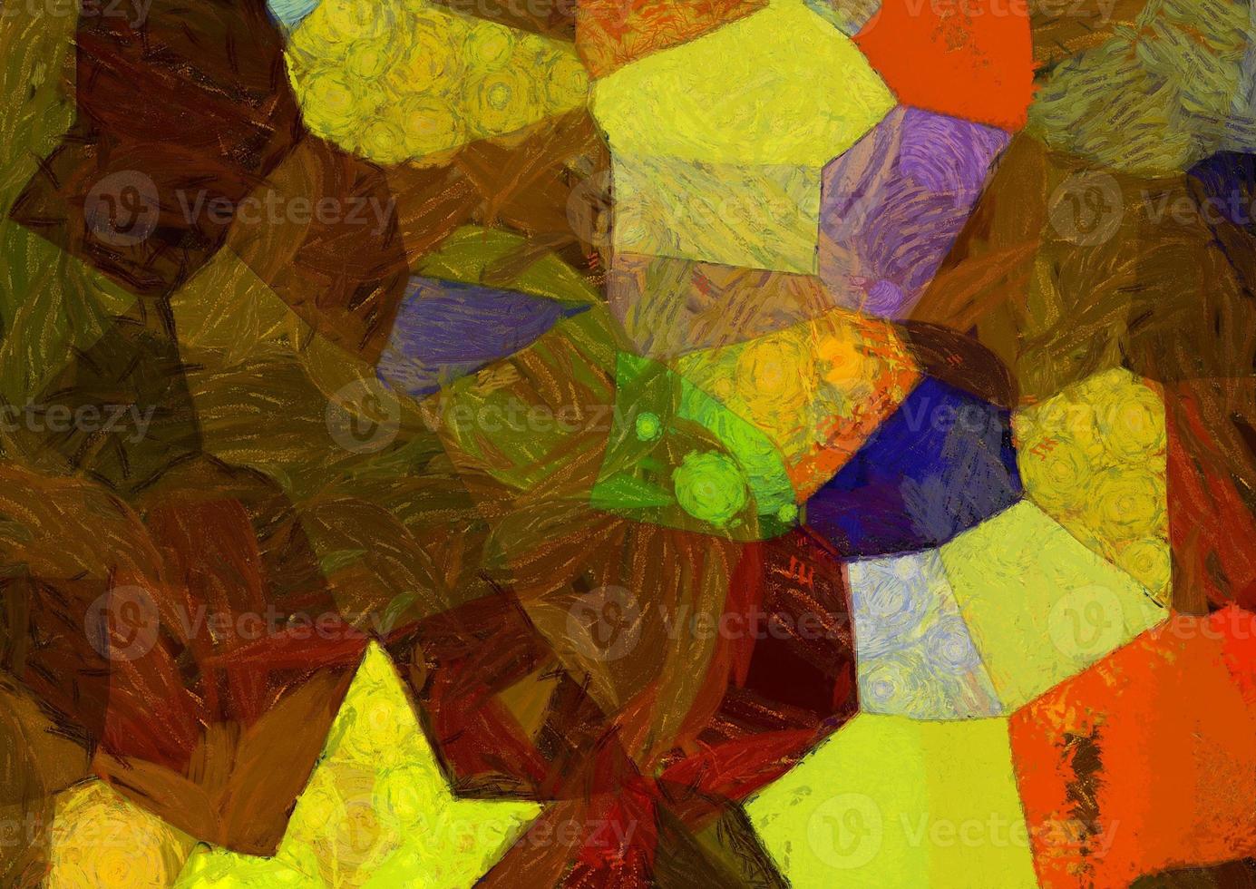 Abstract oil painting background Impressionist style illustrated to create designs. photo